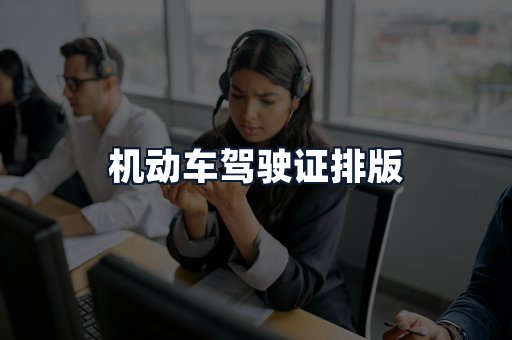 机动车驾驶证排版